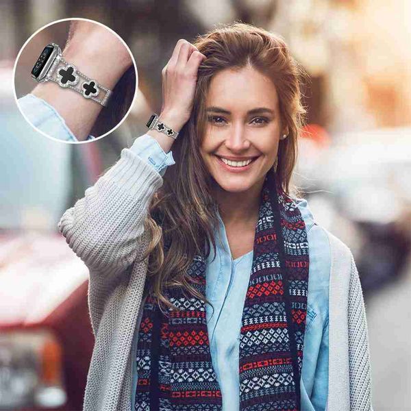Bands Designer Watch Band Cinps per Samsung Galaxy Huawei Amazfit Active GTR GTR Blingling Bracciale Iwatch Bracciale famoso gioiello di lusso Smart Watch Strap 240308