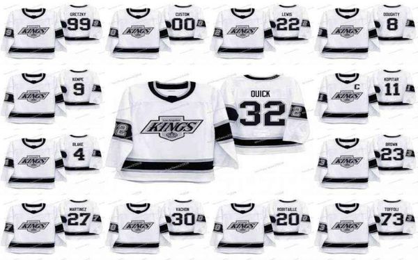 2022 Los Angeles Kings 90er Jahre Ära Heritage Trikots 32 Jonathan Quick Anze Kopitar Dustin Brown Iafallo Doughty Campbell Kovalchuk Turcotte8035559