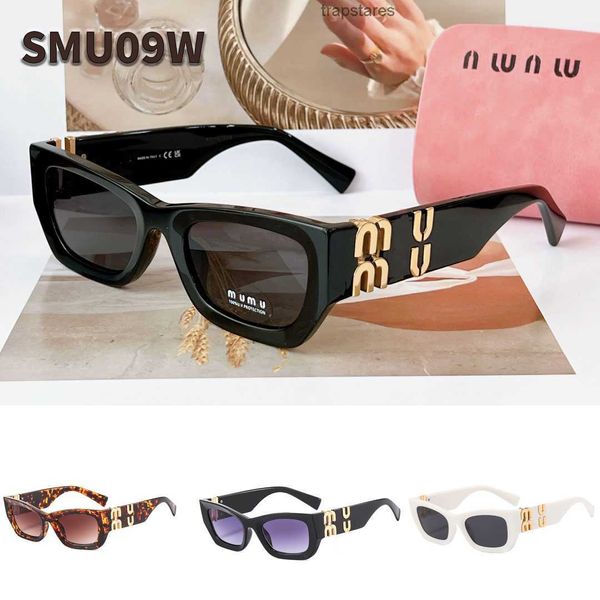 Miumius Smu09ws Óculos de Sol Designer Italiano Site Oficial 1 Óculos Folha de Pc de Alta Qualidade Clássico Luxo Olho de Gato 2KQR 2KQR