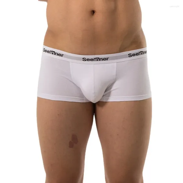 Cuecas de cintura estreita boxer shorts calças juventude elástico calcinha de algodão respirável esportes roupa interior adolescentes casa aro pant