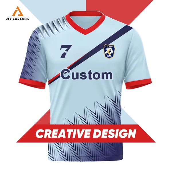 Maglie da calcio a maniche corte per adulti personalizzate completamente a sublimazione più uniforme da calcio di grandi dimensioni WOX1016 240228