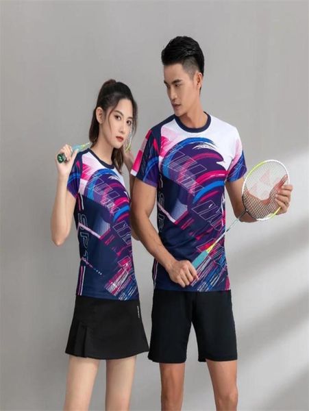 Moda esportiva badminton masculino e feminino casual moletom de manga curta moda badminton juventude camisa de badminton 2207013937560