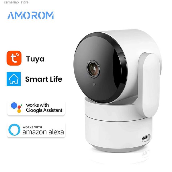 Baby Monitor Camera 1080P telecamera IP WiFi interna baby monitor wireless visione notturna che rileva la sorveglianza P2P supporta Google Home Alexa Q240308