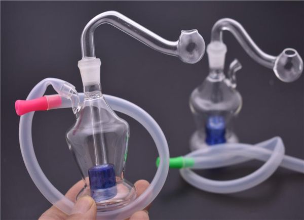 mini Bubbler acqua Bong piccoli bruciatori a nafta tubi gorgogliatore dab rig Piattaforma petrolifera per fumare Popolare mini bicchiere inebriante Bong con olio da 10 mm8430088