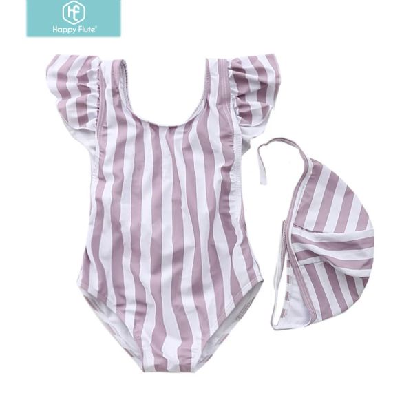 Badebekleidung Happyflute Baby Beach Einteiliger Badeanzug Hosen Sommer Mädchen Rückenfrei Niedliche Schwimmkleidung Schnell Trocknender Baby-Badeanzug