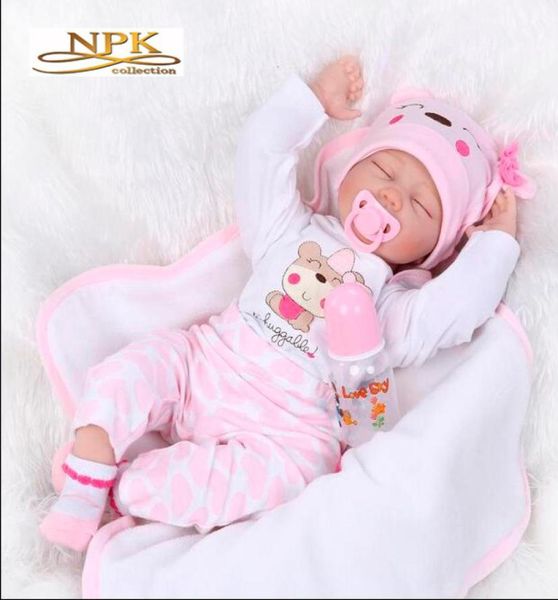 Новейшие NPK 22-дюймовые милые силиконовые куклы реборн, настоящие реборн младенцы Bonecas для детских игрушек, подарок на день рождения7480112