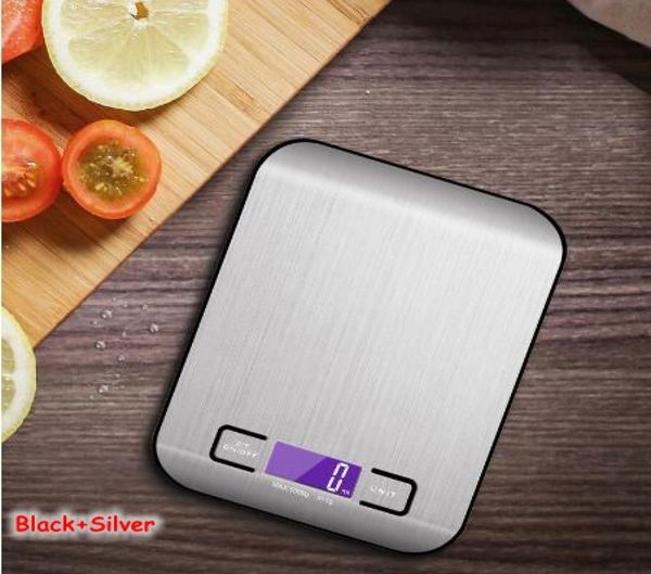 Bilancia da cucina per uso domestico da 10 kg Bilancia per alimenti elettronica Bilancia per dieta Strumento di misurazione Bilancia elettronica digitale LCD sottile1699916