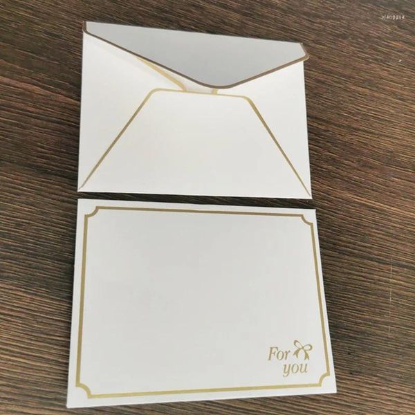 Envoltório de presente 20pcs feliz festival cartões cartão com envelopes papel bronzeando convite de aniversário para convidado
