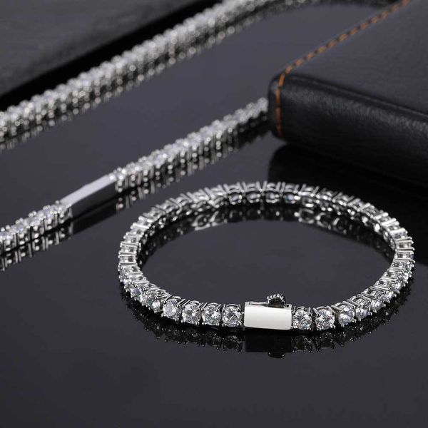 catene ghiacciate moissanite oro sier VVS gioielli con diamanti collana a catena da tennis per uomo donna lunghezza collana 3 4 5mm catena a maglia cubana