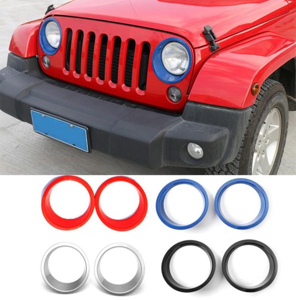 Декоративное кольцо для передней фары автомобиля для Jeep Wrangler JK 20072017, высококачественные внешние аксессуары1557089