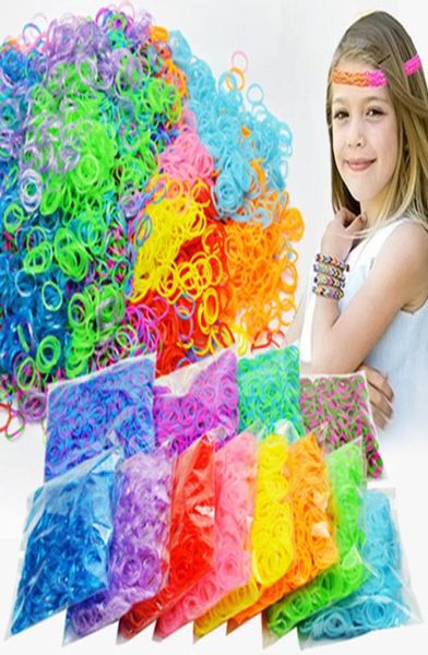 1800 pezzi fasce per telaio in gomma giocattoli fai da te per bambini braccialetti allacciatura regalo per ragazze ricarica per capelli fai braccialetto tessuto 2206088991699