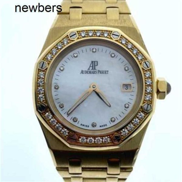 Luxo Aps Fábrica Audemar Pigue Relógio Movimento Suíço Abbey Lady Royal Oak 67601BA ZZ D012CR.03 18K YG MOP dial 33mm