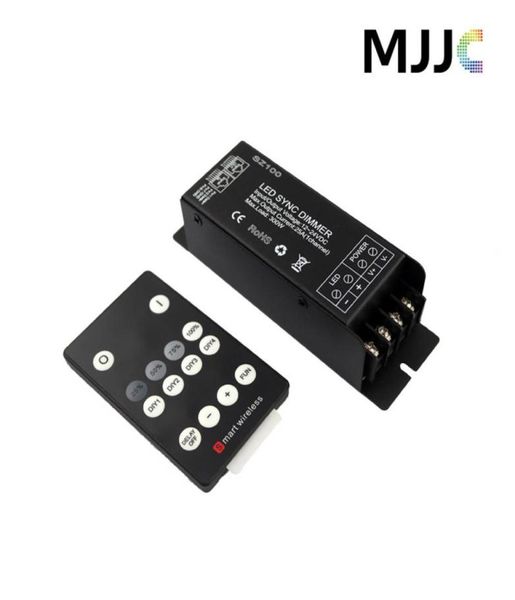 MJJC 12V 24V 300W LED-Dimmer mit einer RF 14-Tasten-Funkfernbedienung zur synchronen Steuerung von Hunderten von Metern einfarbiger LED-Streifen 6300746