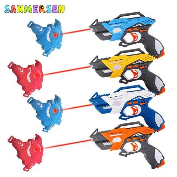 Arma brinquedos elétrica laser tag arma infravermelha arma-brinquedo arma blaster laser arma combate interação jogo conjunto para meninos esportes ao ar livre indoor 240307