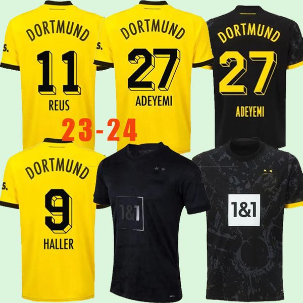 23 24 Camisas de futebol REUS DORTMUNDS 2023 2024 Home Away Terceiro Borussia HALLER Camisa de futebol Neongelb Hummels Brandt Kit especial All Black Maillot