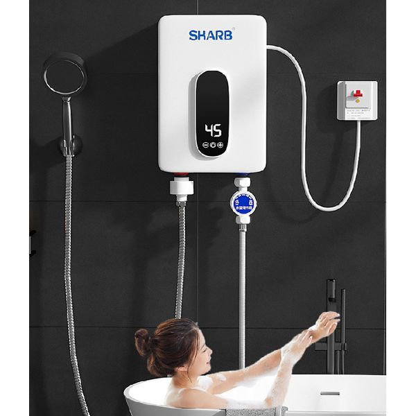 Scaldabagno elettrico istantaneo senza serbatoio con temperatura regolabile da 5500 W Cucina Bagno Doccia Acqua calda Riscaldamento rapido