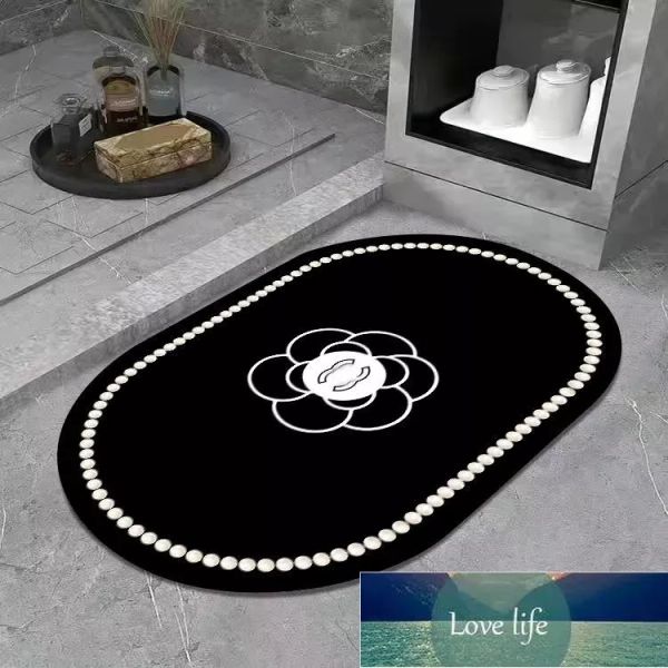 Designer tapetes luz luxo tapete jacquard diatom ooze marca piso tapete de cozinha com letra c tapete absorvente de água de secagem rápida