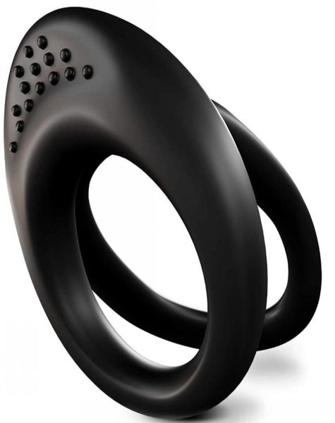 Vibratoren Ring Doppel Cockringe Cock Ringe Sex Spielzeug Für Männer Verzögerung Vorzeitige Ejakulation Penis Ball Loop Lock Erwachsene Produkt Scrotal8258965