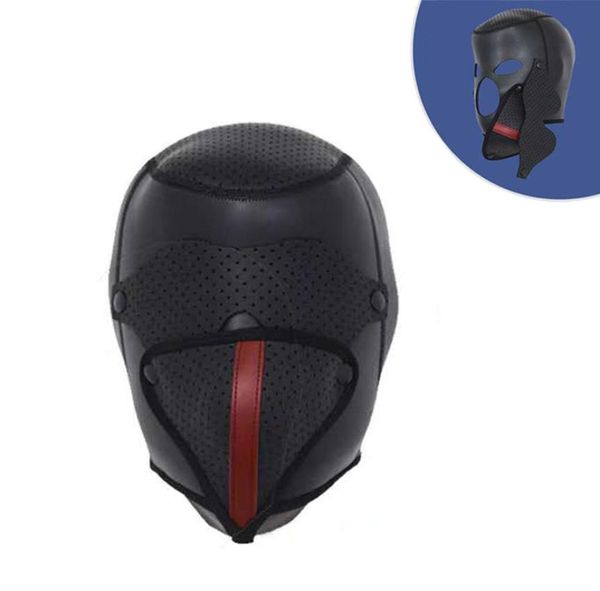 Fetiş bdsm köle başlık kauçuk göz bağı esaret maskesi açılabilir headgear hood seks oyuncak kadınlar kadınlar gay9795973