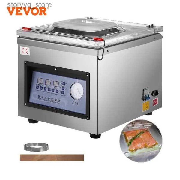 Frascos para alimentos VEVOR 320MM Máquina de embalagem a vácuo Comercial Seladora de saco plástico para cozinha Máquina de selagem de armazenamento de produção de negócios de alimentos L240308