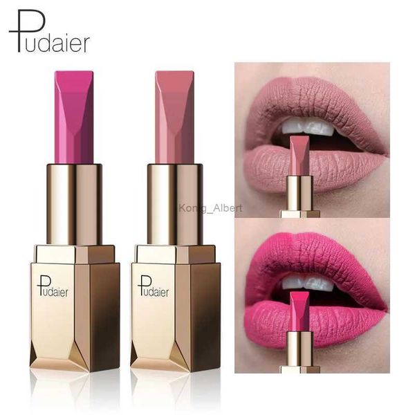 Rossetto Pudaier Kiss-proof Velluto nudo Rossetto opaco Labbra Trucco Impermeabile Morbido Stick labbra Crema Trucco Cosmetici Tinta Balsamo per labbra MatitaL2403