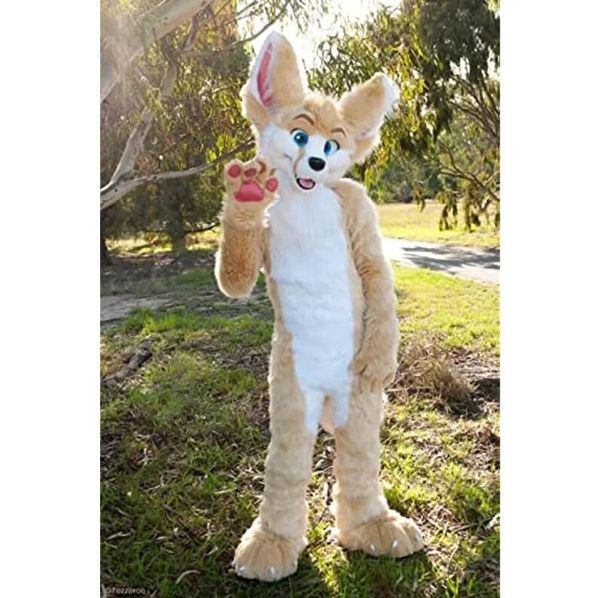 2024 venda quente amarelo husky cão mascote traje halloween natal fantasia vestido de festa cartoonfancy vestido carnaval unisex adultos outfit