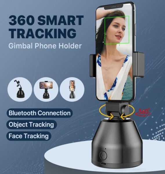 Auto Smart Shooting Selfie Stick AI Gimbal Robot personale Cameraman Rotazione a 360 ° Face Tracking Camera Supporto per telefono cellulare Monopiedi4928489