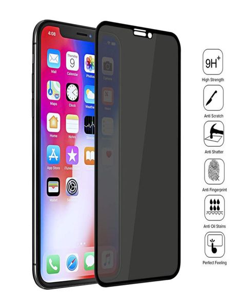 Защитное закаленное стекло для конфиденциальности для IPhone12 6s 7 8 X XS Max XR на IPhone 11 Pro Anti Spy Screen Prevent в OPP Bag7071116