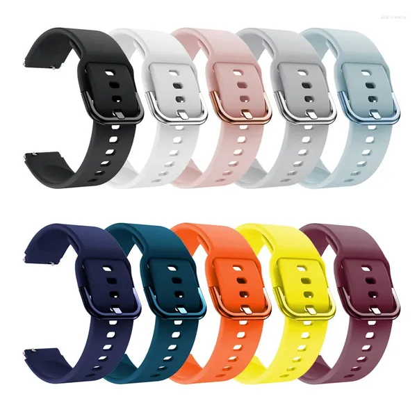 Pulseiras de relógio 18mm 20mm pulseira de substituição de silicone para nokia withings aço hr 36mm 40mm esporte inteligente pulseira de liberação rápida pulseira