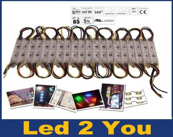 Diy 3 leds smd 5050 5730 módulos led à prova dwaterproof água 12v rgb led pixel módulos luz ww pw r g b para canal letras 9210793