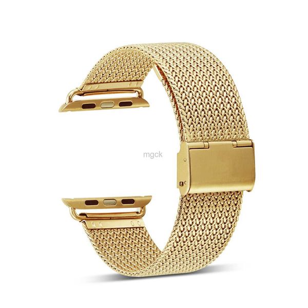 Полосы Смотреть Milanese Loop Bracelet Correa Braps for Watch Ultra Band Series 8 7 6 SE 5 роскошные металлические ремешки из нержавеющей стали Iwatch 4 3 2 1 240308