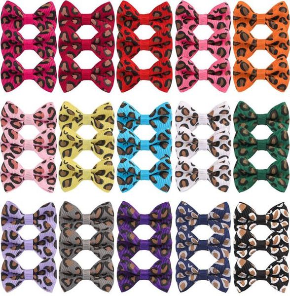 15 Zoll Baby Mädchen Haarschmuck Junge Fliege Leopard DIY Band Kind Mini Stirnband ohne Clip Knoten Seide Boutique Korean Retro Acce1810150