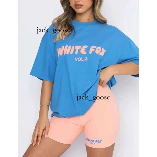 Женская дизайнерская рубашка с коротким рукавом White Fox, летняя мужская женская футболка с коротким рукавом, модная повседневная женская футболка с принтом в европейском стиле, топ Essentialsweatshirts 305