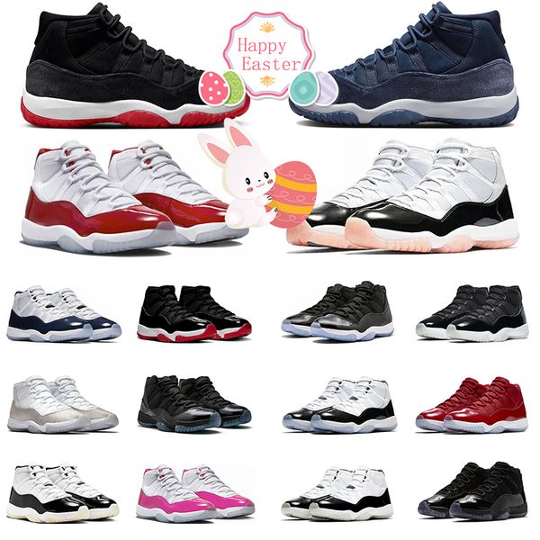 11s Männer Basketballschuhe 11s Bred Velvet Cherry Gratitude Neapolitan Cool Grey Midnight Navy Pink Damen Herren Trainer Outdoor-Sport-Turnschuhe