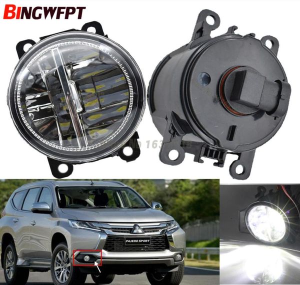 2pcspair estilo do carro redondo pára-choques lâmpadas halógenas 55w para mitsubishi pajero sprot led luz de nevoeiro h117964734