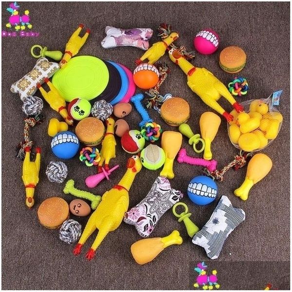 Hundespielzeug Kausen 10 stücke Haustier Hund Katze Lustige Gummi Haltbarkeit Spielzeug Squeak Kauen Sound Fit Für Kleine Haustiere Schreien Huhn Y200330 Drop De Dhfo7