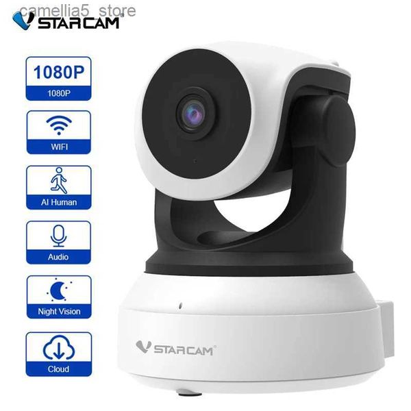 Baby Monitor Camera Vstarcam HD 1080P IP Indoor Wireless WiFi Sicurezza Visione notturna AI Rilevamento del corpo umano Sicurezza domestica Q240308