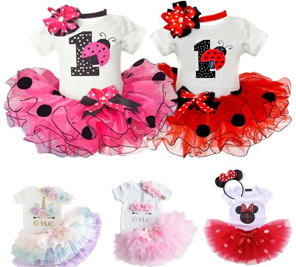 My Little Girl 1. Geburtstagssets 1 Jahr Babykleidung Erster Geburtstag Cake Smash Outfits Kleinkind Taufanzüge für 12 Monate Y2008659915