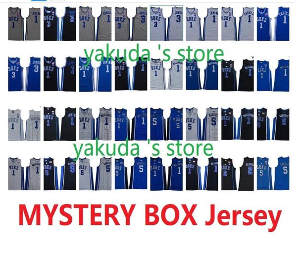 Regalo di Natale MYSTERY BOX Duke Blue Devils College Maglie Pallacanestro Jersey1 Irving CAREY JR 3 JONES 5Barrett Allen Wear 100 Nuovo Dr1595355