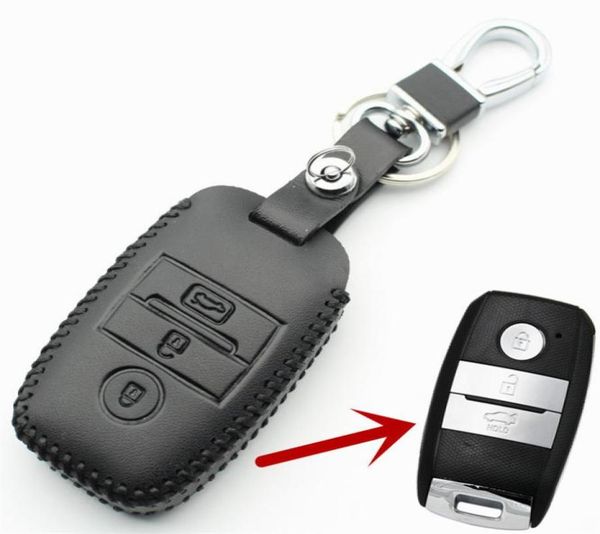 FLYBETTER Echtleder Smart Key Case Cover für Kia KX3KX5K3SRIOCeedCeratoOptimaK5SportageSorento Auto Styling L723411452