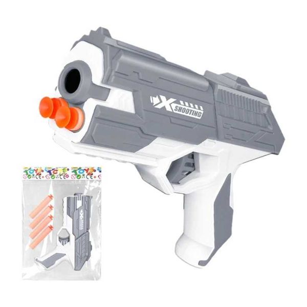 Pistola giocattoli Blaster Pistole giocattolo con confezione da 4 proiettili Freccette per regali di compleanno per feste per 4 5 6 7 8 anni Proiettili morbidi e sicuri per bambiniL2403