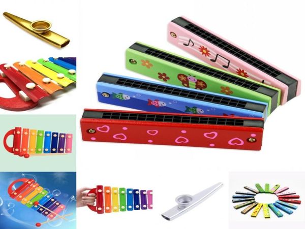 Puzzle Educazione precoce Strumento musicale Giocattolo Bambini039s Armonica Xilofono Percussioni in metallo Kazudi LXX 1279 Y21207978