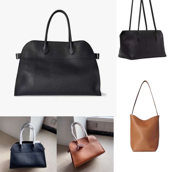 Margaux15 Esclusiva Autunno/Inverno The Row Borsa Tote di lusso in morbida pelle scamosciata minimalista NYC |Borsa da viaggio Park Margaux 17 in vera pelle