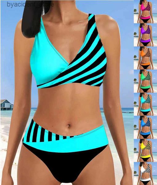 Costumi da bagno da donna Costumi da bagno da donna Tankini Costume da bagno normale a 2 pezzi Costume da bagno con motivo stampato 3D in 2 pezzi Costume da bagno sportivo Vacanza S-5XL L240308