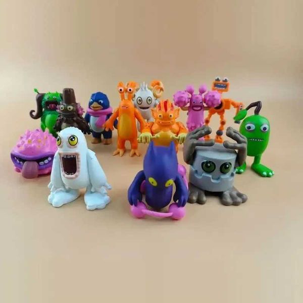 Anime Manga My Singing Monster Figure Set Toy Cantando Monstros Figuras Brinquedos de Plástico Boneca Figuras Wubbox Figuras de Ação Maw Presente de Natal J240308