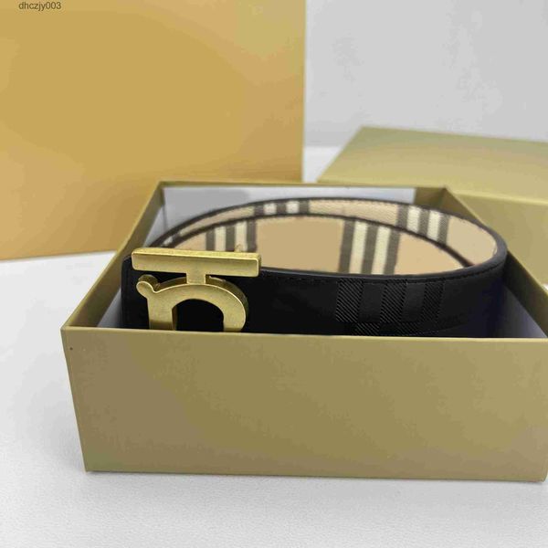 Cintura di design Cinturon di moda Cinture di lusso da uomo per uomo Cintura con fibbia in argento dorato Cintura da donna Larghezza 3,8 cm Ceintura a doppia faccia a righe WFW0