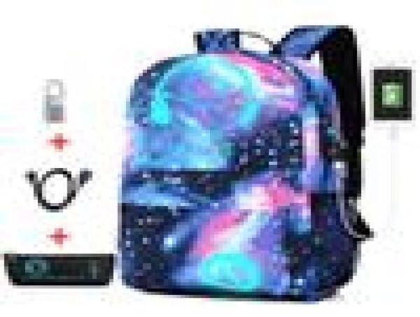 Neue Antidieb-Tasche, leuchtende Taschen für Jungen, Mädchen, Schüler, Schulrucksack, Mochila mit USB-Ladeanschluss, Schloss, Schultasche J1906149696361