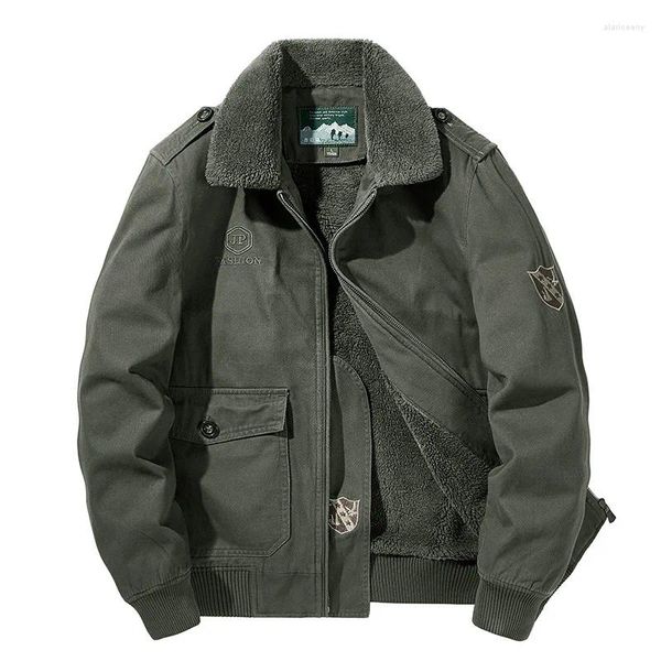 Мужская качественная мужская военная зеленая хлопковая повседневная верхняя одежда, зимние пальто, флисовый утолщенный теплый пух, размер 5