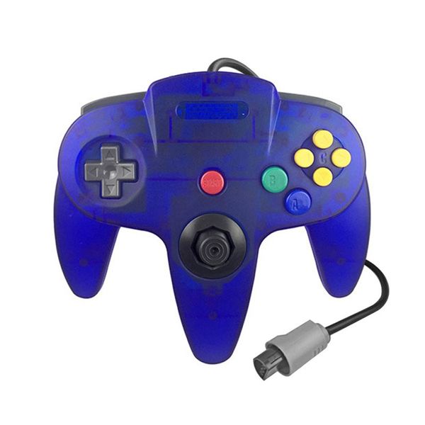 Mais novo 12 cores clássico retro n64 controlador controladores de jogo com fio joystick gamepad de 64 bits para pc nintendo n64 console sistema de videogame dropshipping