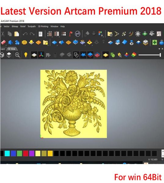 100 идеальных рабочих изображений ArtCAM Premium 2018 на нескольких языках для Win 64 бит с 3D-рельефом Clipart3049038